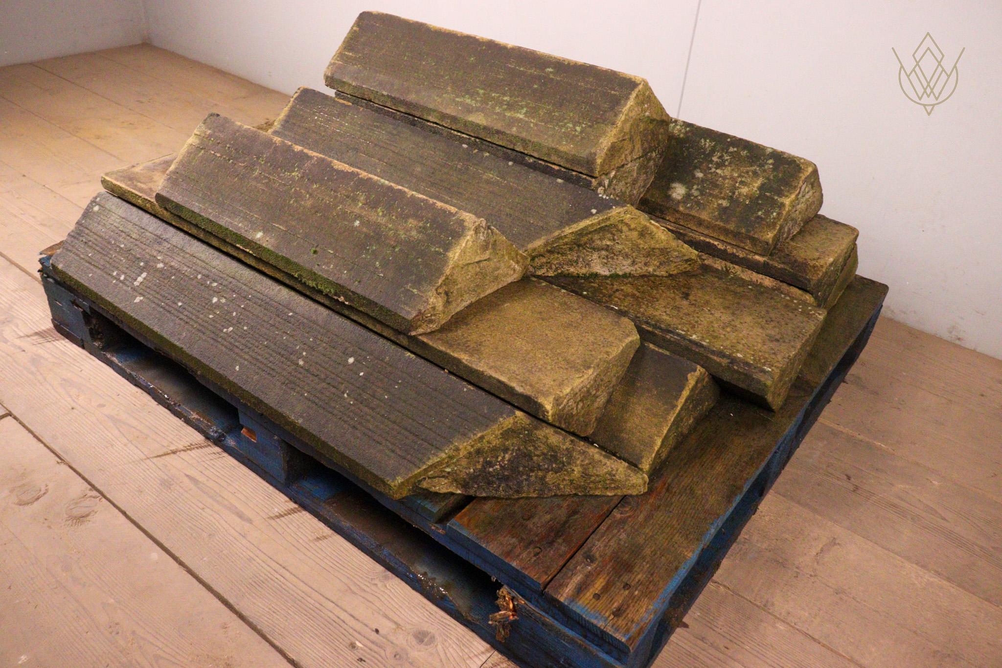 33ft - 9" x 5" 19th Century Sandstone Triangle Coping Stones - WM12347 - Image 7
