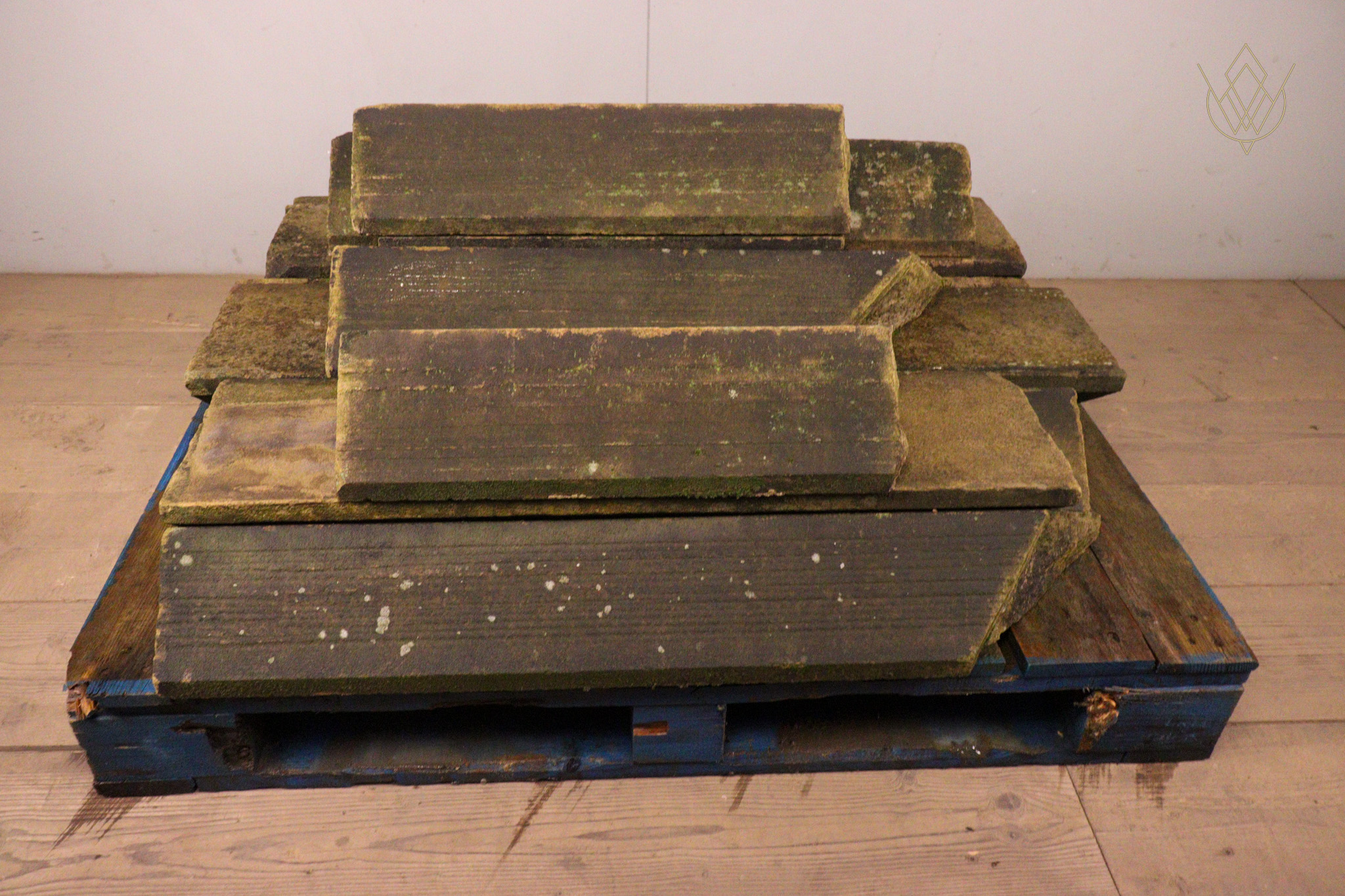 33ft - 9" x 5" 19th Century Sandstone Triangle Coping Stones - WM12347 - Image 6