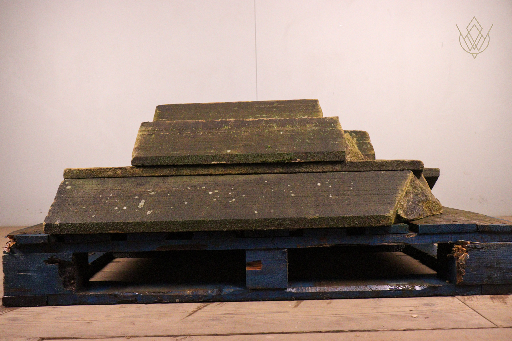 33ft - 9" x 5" 19th Century Sandstone Triangle Coping Stones - WM12347 - Image 3