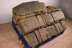 34ft - 19th Century Sandstone Triangle Coping Stones - WM12349