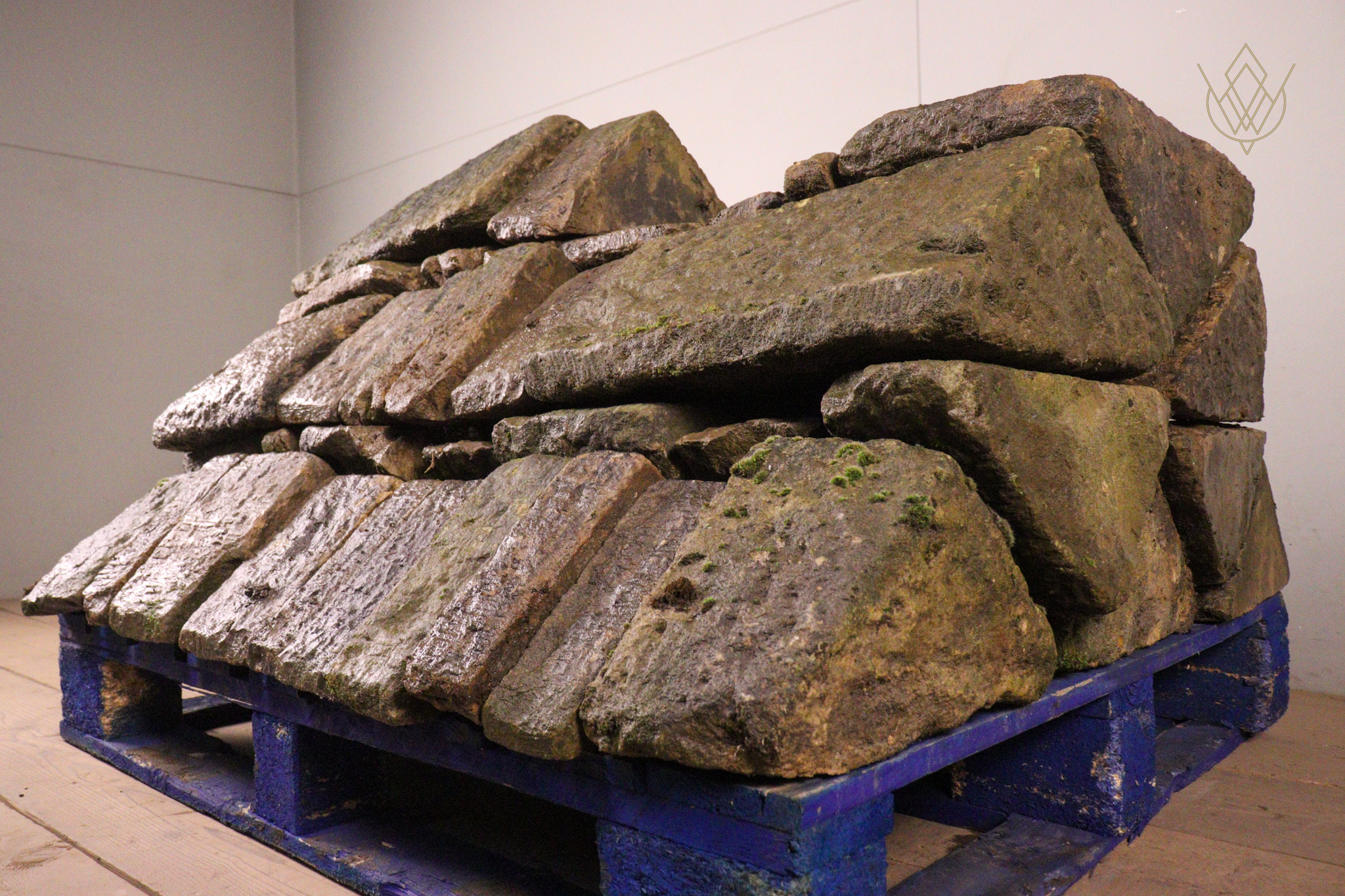 34ft - 19th Century Sandstone Triangle Coping Stones - WM12349 - Image 2