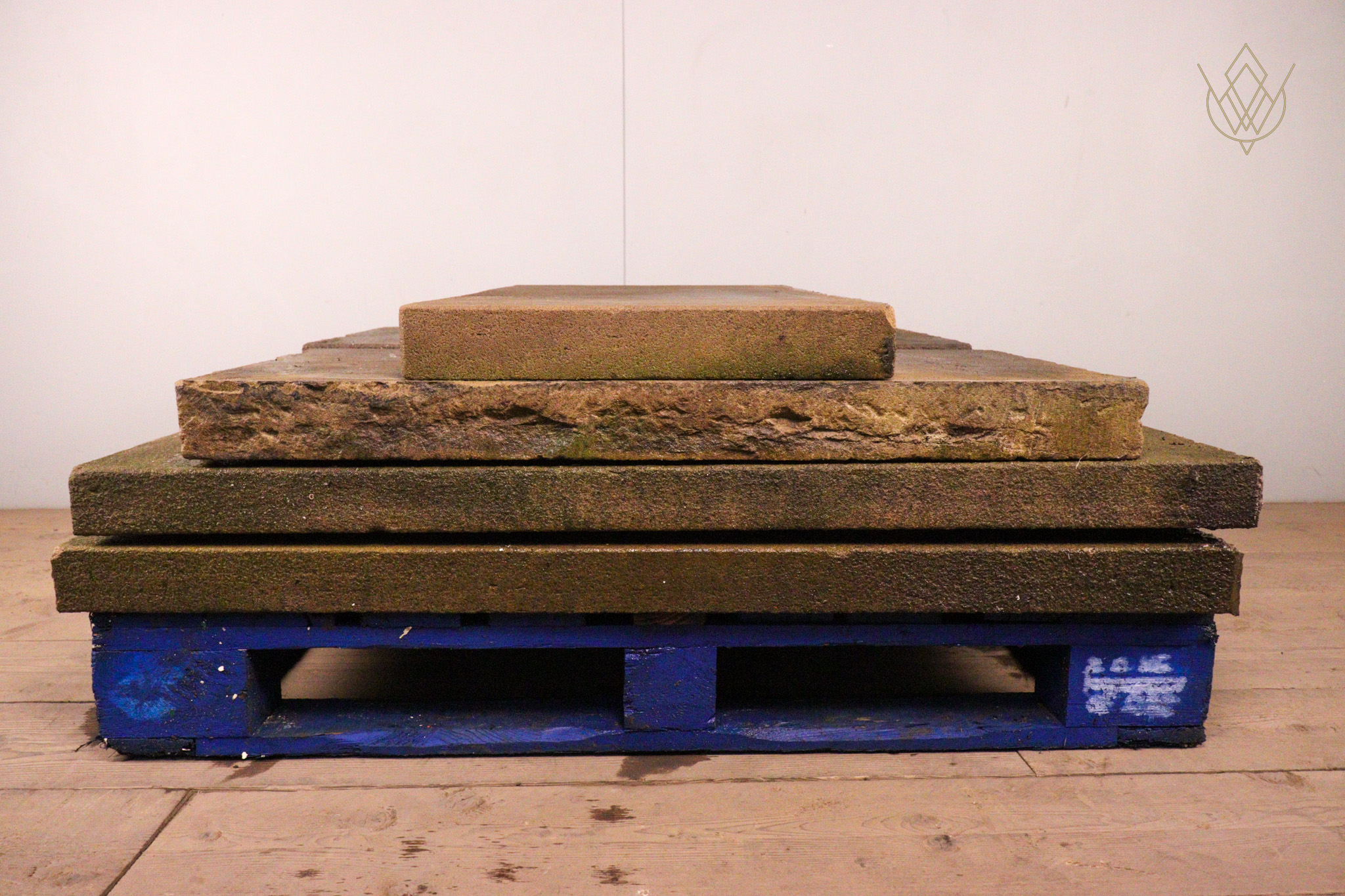 21.75ft - 20" x 3" Flat Reclaimed Sandstone Coping Stones - WM12353 - Image 6