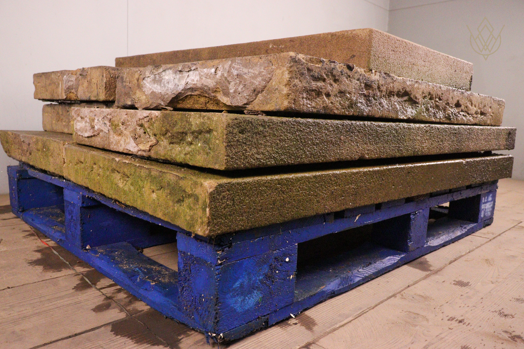 21.75ft - 20" x 3" Flat Reclaimed Sandstone Coping Stones - WM12353 - Image 5