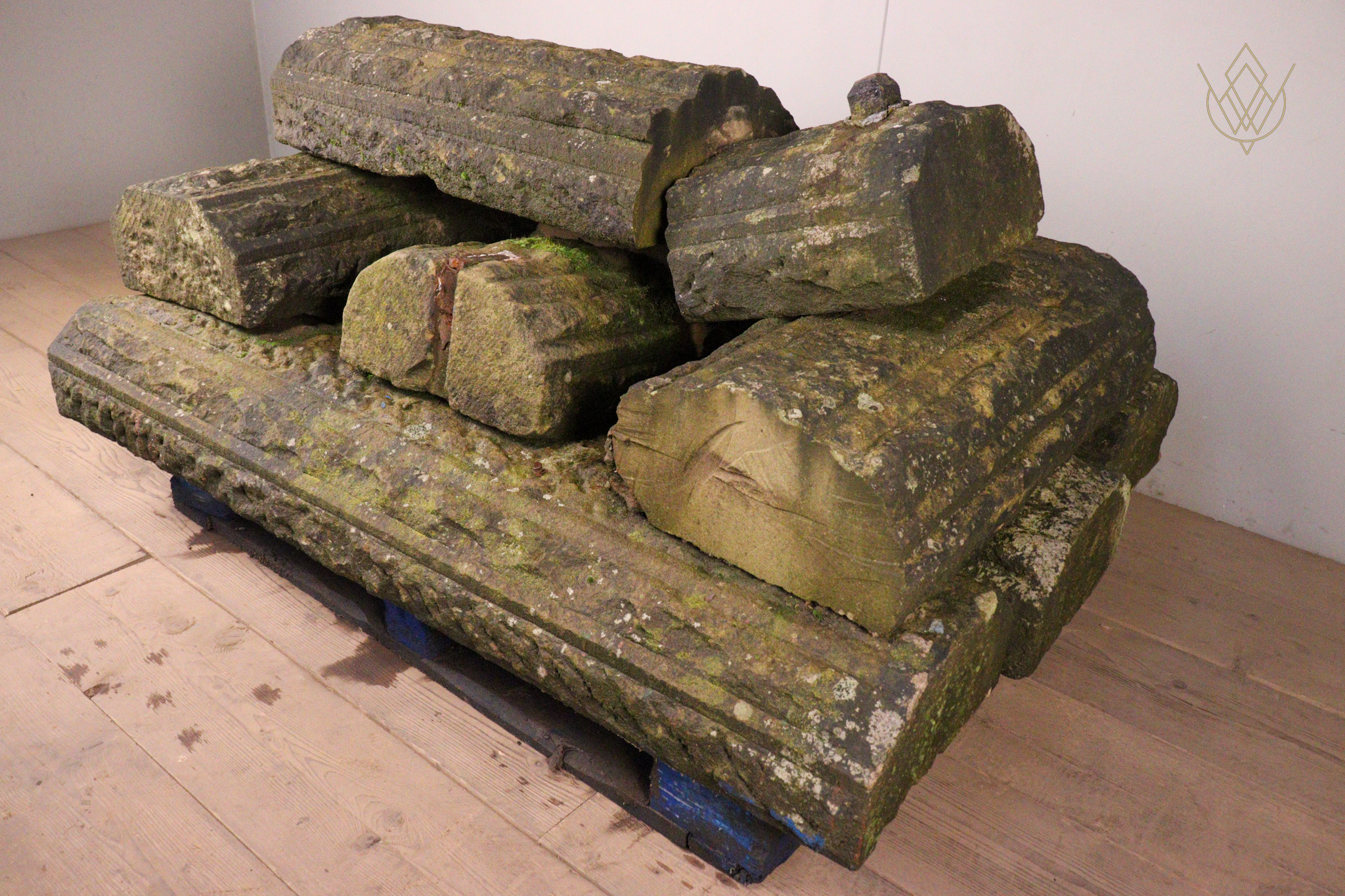 26ft - 14" x 7" 19th Sandstone 5 Sided Coping Stones - WM12354 - Image 10