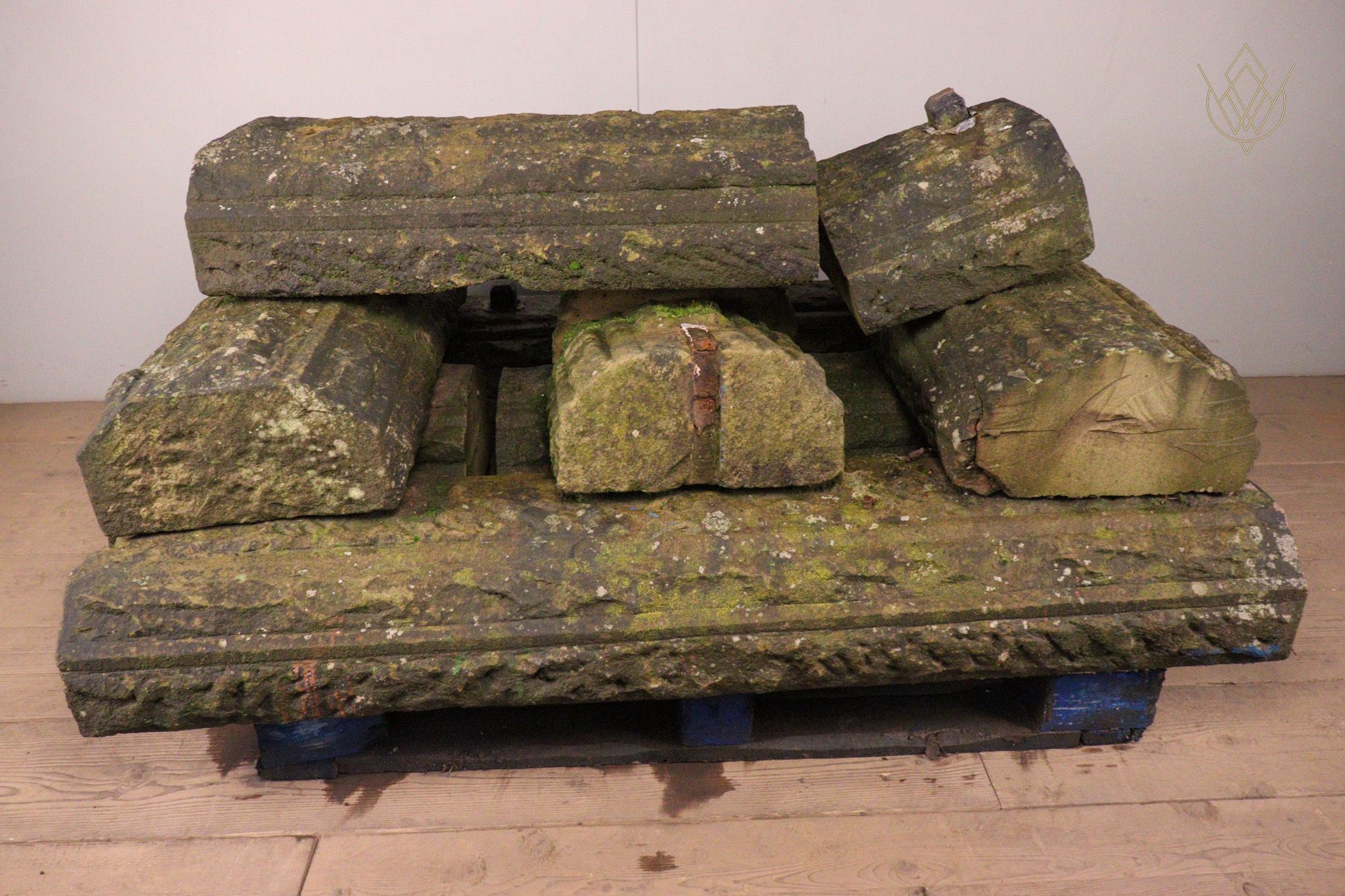 26ft - 14" x 7" 19th Sandstone 5 Sided Coping Stones - WM12354 - Image 9