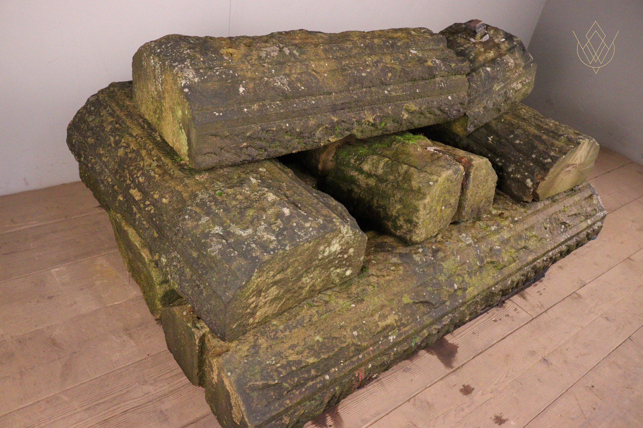 26ft - 14" x 7" 19th Sandstone 5 Sided Coping Stones - WM12354 - Image 8