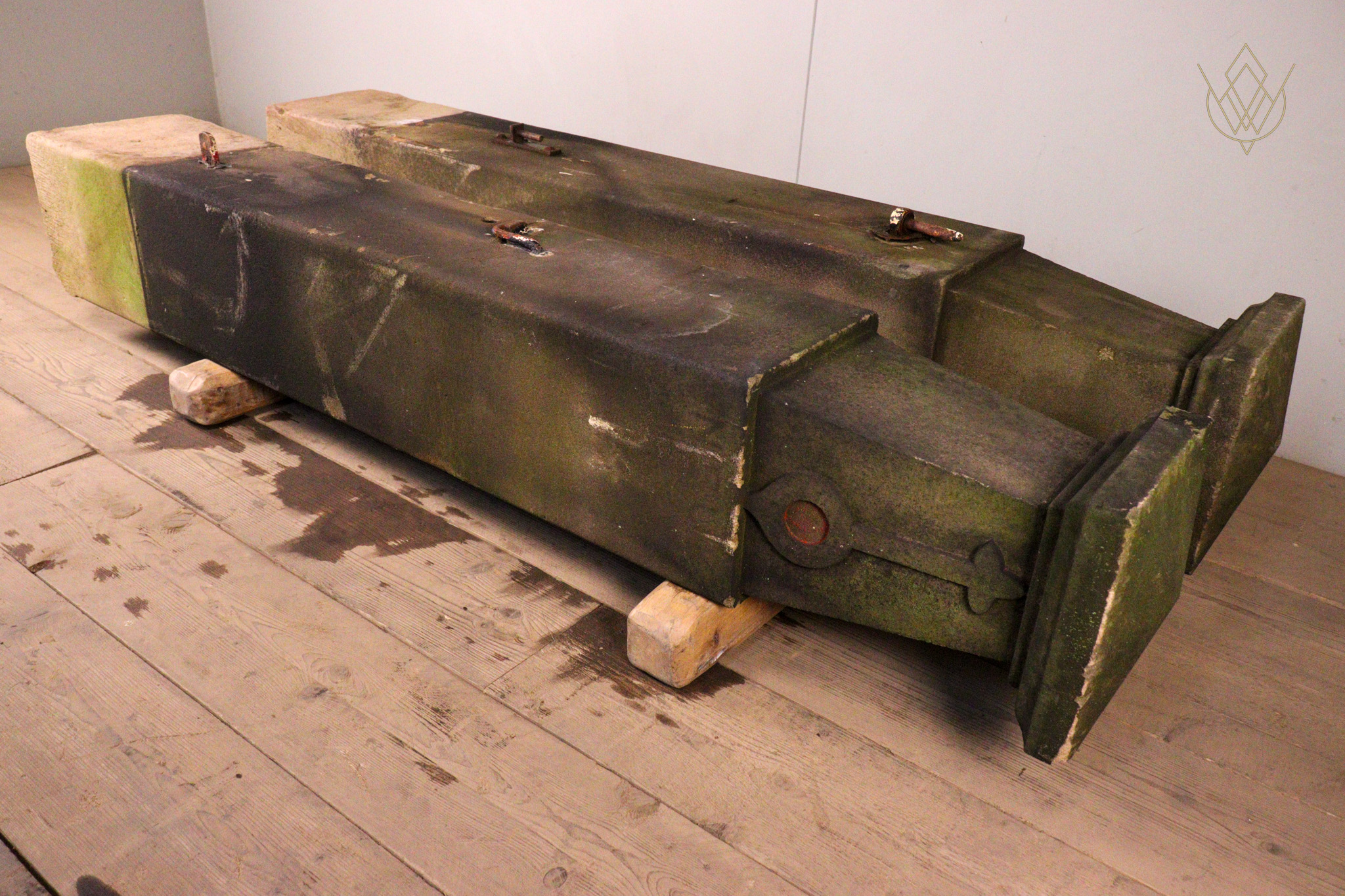 Pair of Ornate Victorian Sandstone Gateposts - WM12356