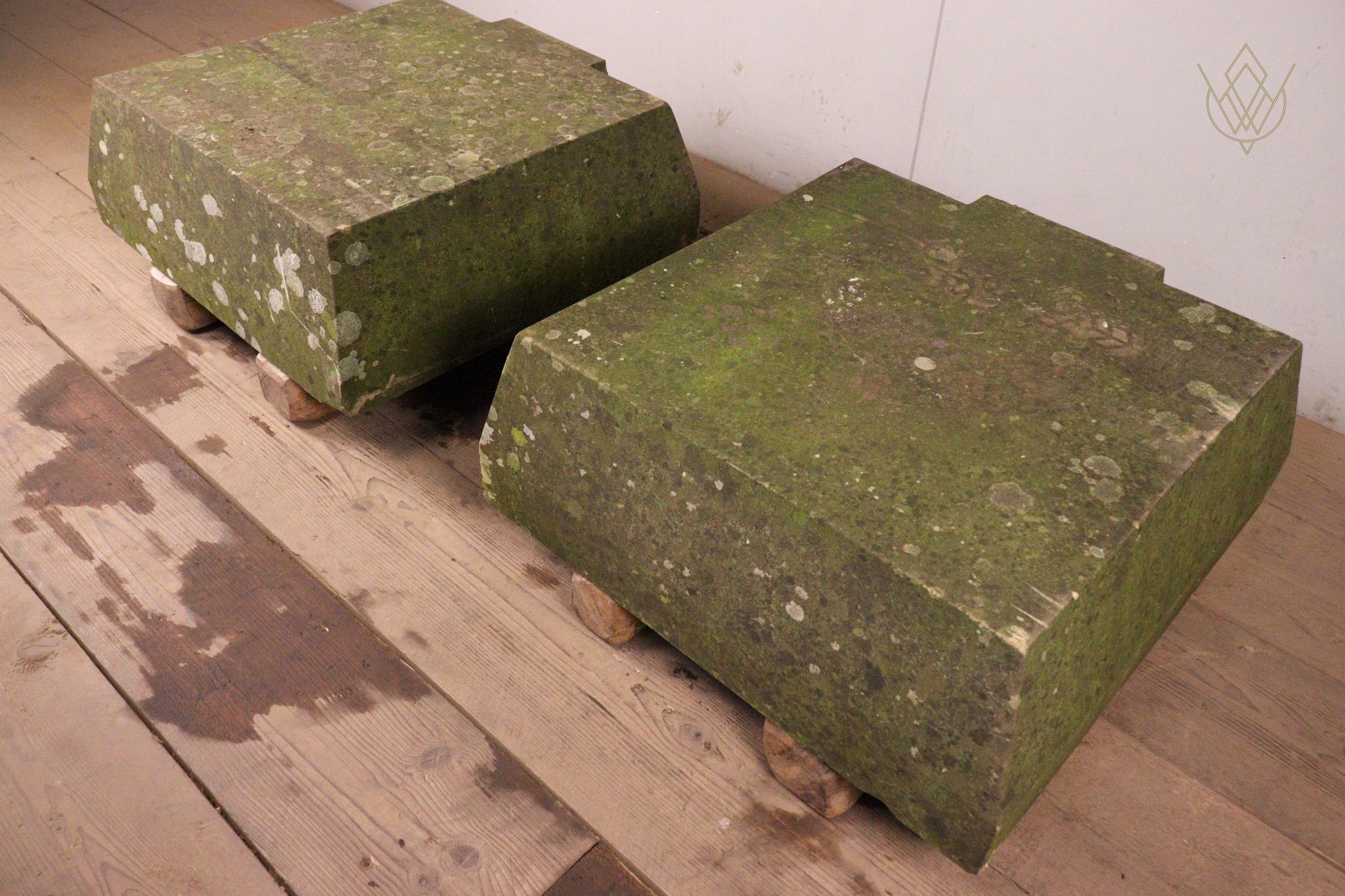 Pair of Large Sandstone Pier Caps - WM12362 - Image 10