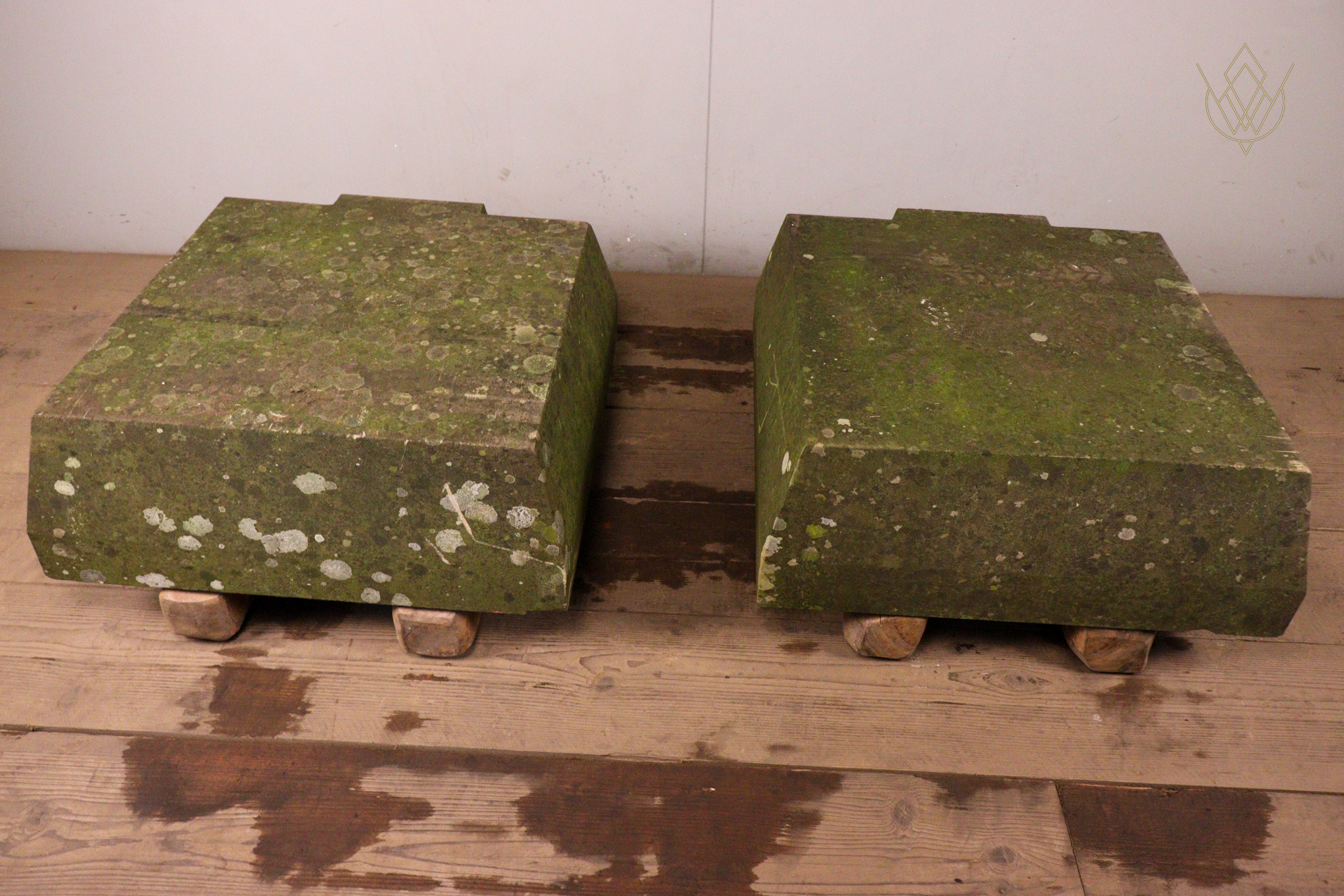 Pair of Large Sandstone Pier Caps - WM12362 - Image 9