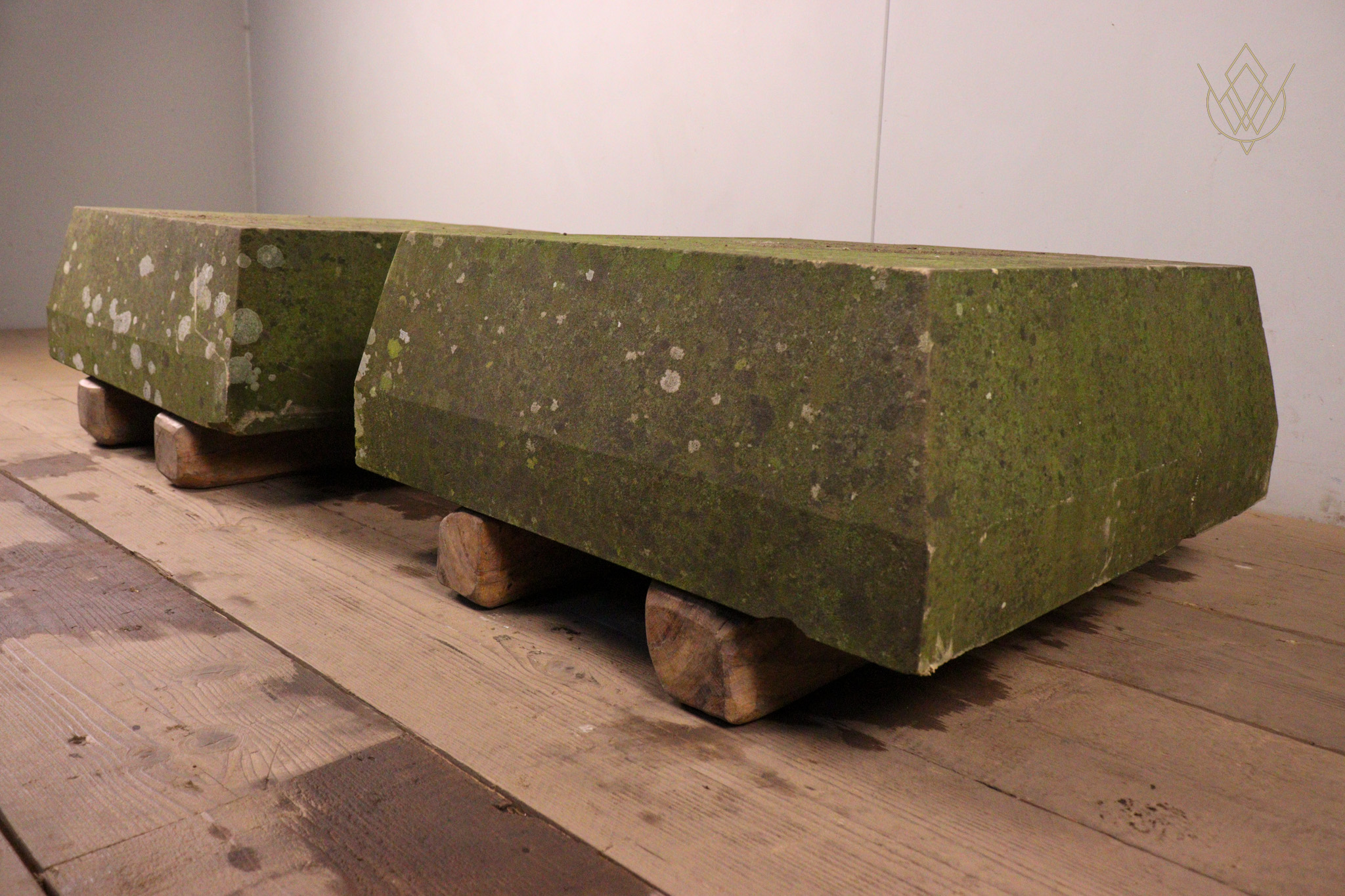 Pair of Large Sandstone Pier Caps - WM12362 - Image 7