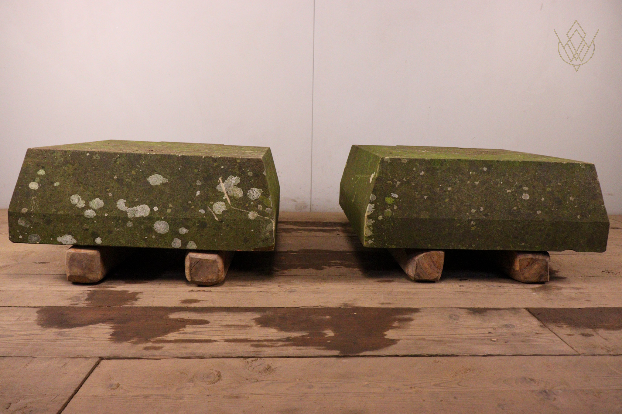 Pair of Large Sandstone Pier Caps - WM12362 - Image 6