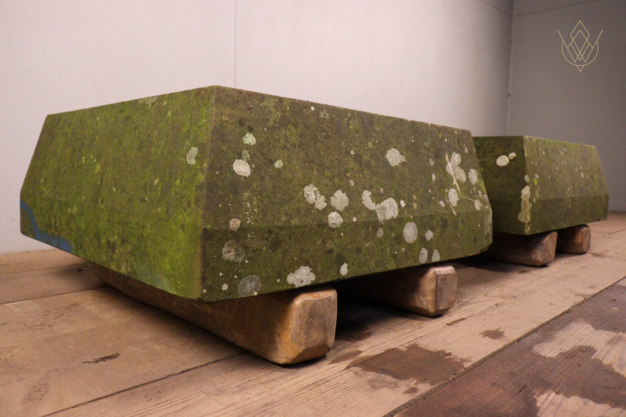 Pair of Large Sandstone Pier Caps - WM12362 - Image 5