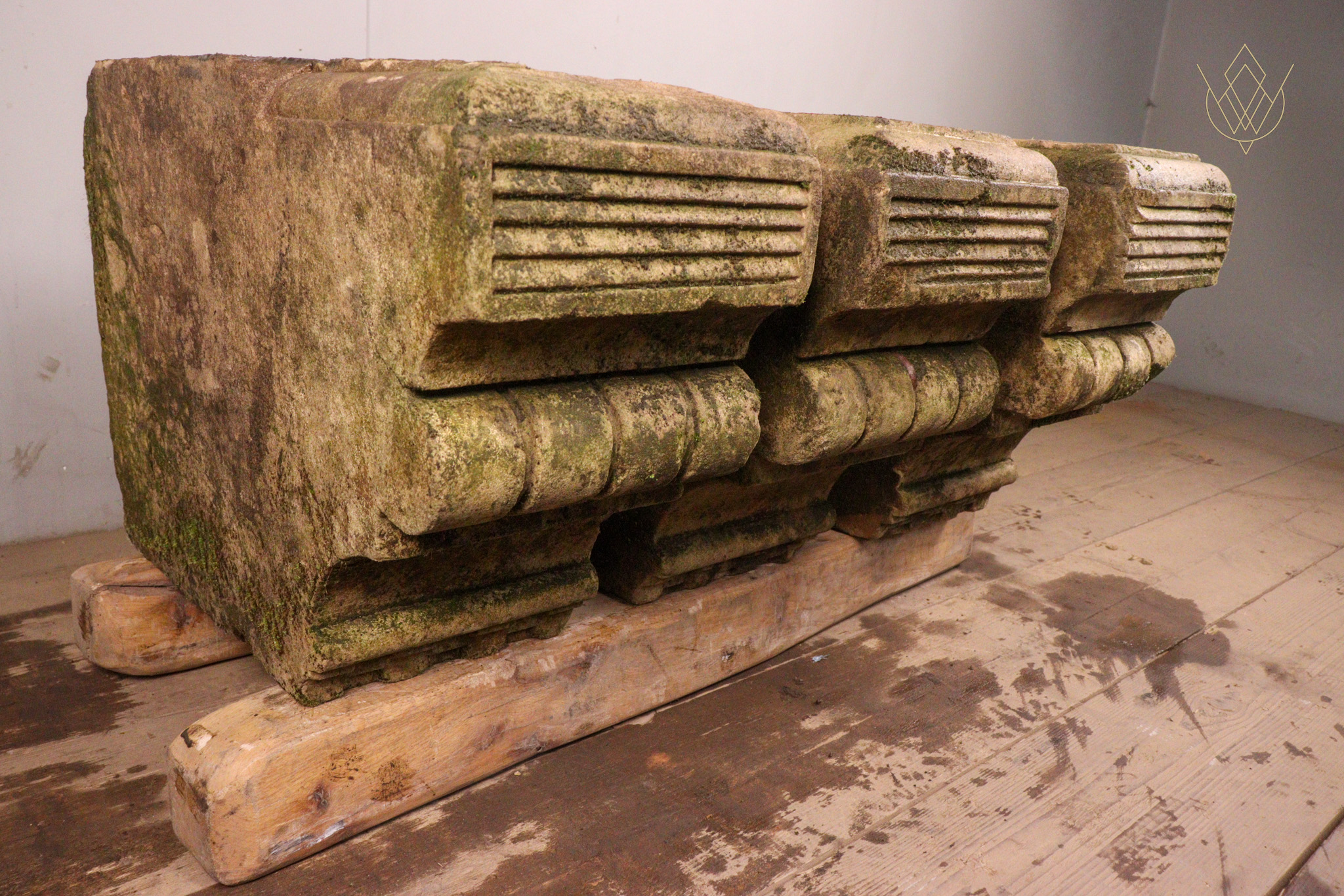 Set of 3 Ornate Victorian Sandstone Stone Corbels - WM12364 - Image 6