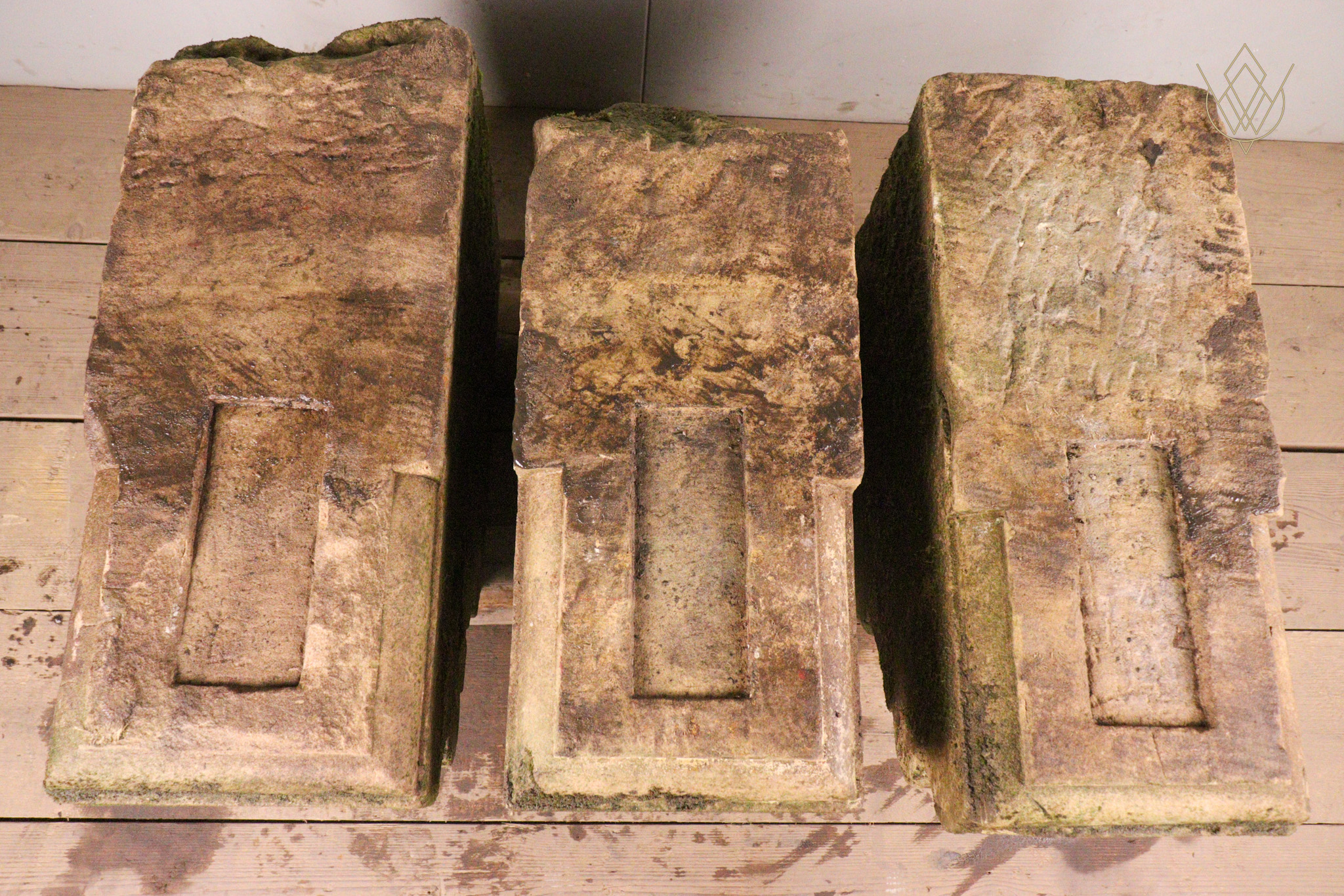 Set of 3 Ornate Victorian Sandstone Stone Corbels - WM12364 - Image 5
