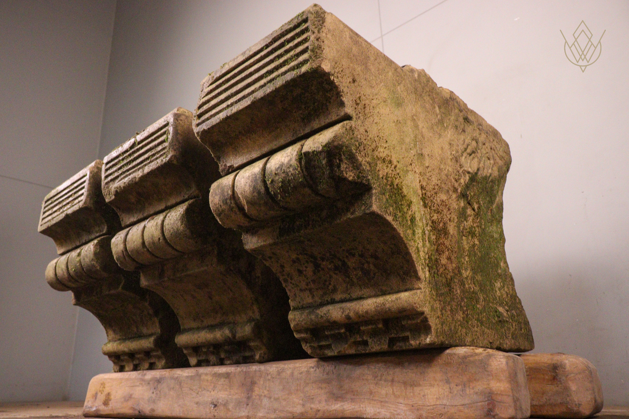 Set of 3 Ornate Victorian Sandstone Stone Corbels - WM12364 - Image 4