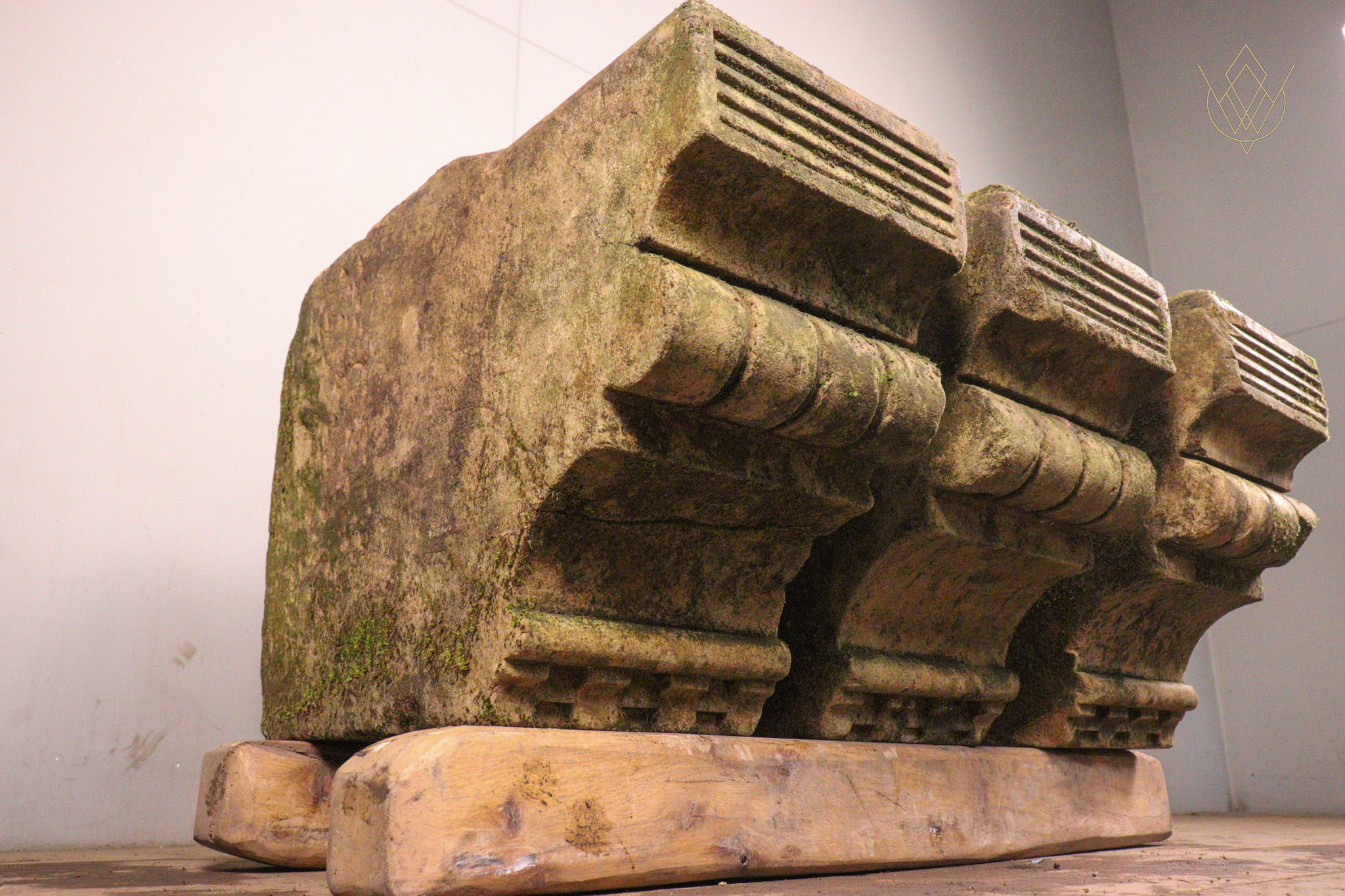 Set of 3 Ornate Victorian Sandstone Stone Corbels - WM12364 - Image 2