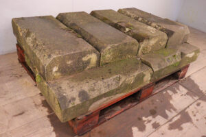 13" x 5.25" Reclaimed 5 Sided Sandstone Coping Stones - WM12382