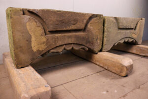 Pair of Victorian Carved Sandstone Headers/Corbels - WM12394