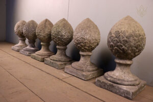 Set of 6 Cast Stone Pine Cone Finials/Pier Caps - WM12414
