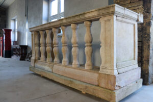 19th Century Limestone Carved Stone Balcony - WM12421
