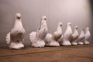 Set of 7 Cast Stone Doves - WM12431