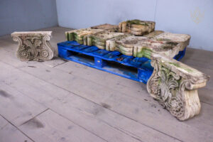 Ornate Carved Stone Plinths/Bench Ends - WM12500