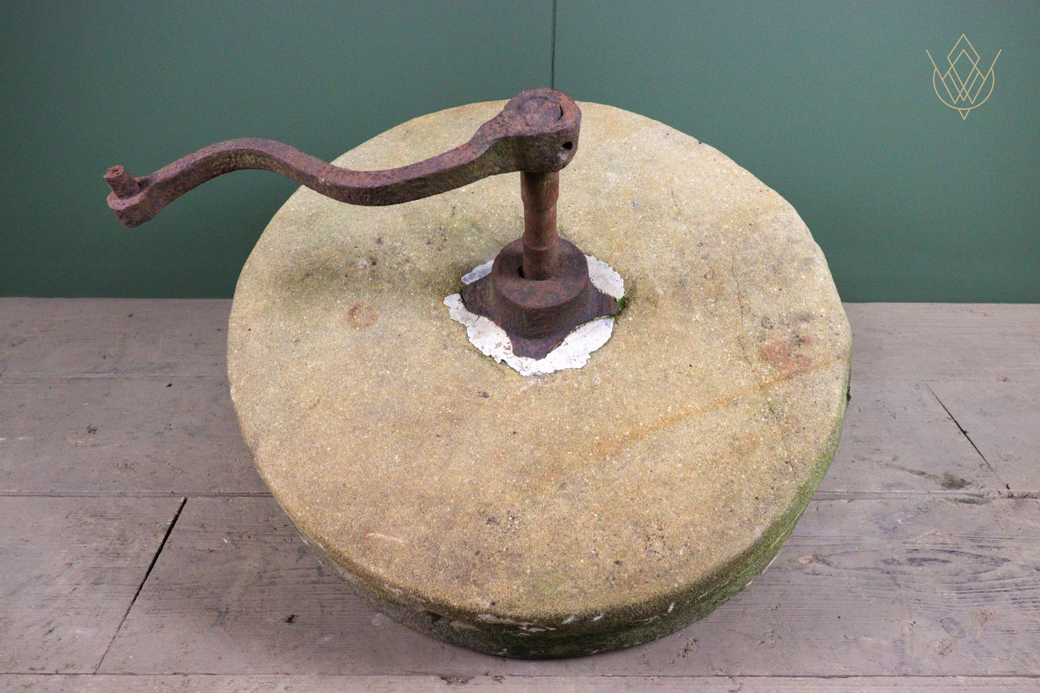 19th Century Millstone Wheel with Wrought Iron Handle - WM12523 - Image 8