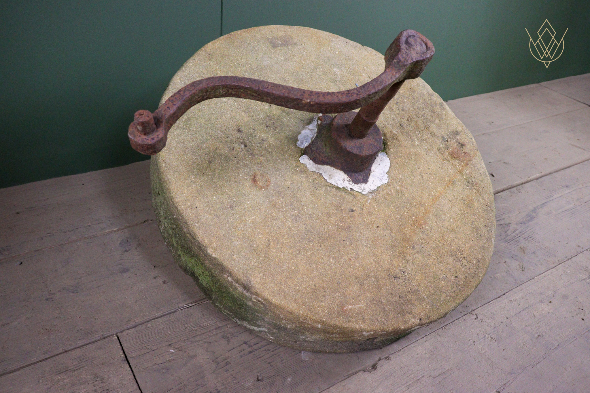 19th Century Millstone Wheel with Wrought Iron Handle - WM12523 - Image 7