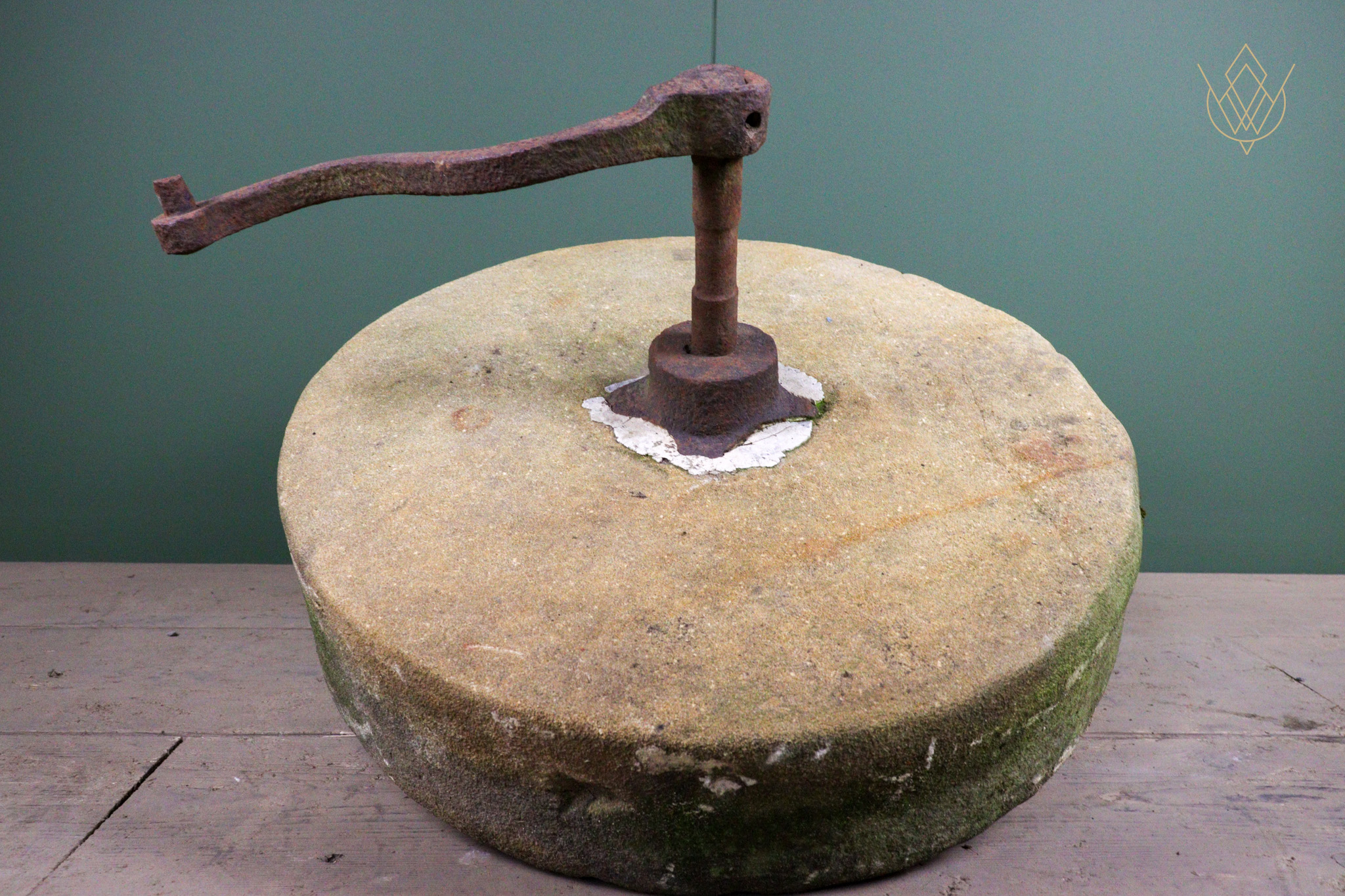 19th Century Millstone Wheel with Wrought Iron Handle - WM12523 - Image 6