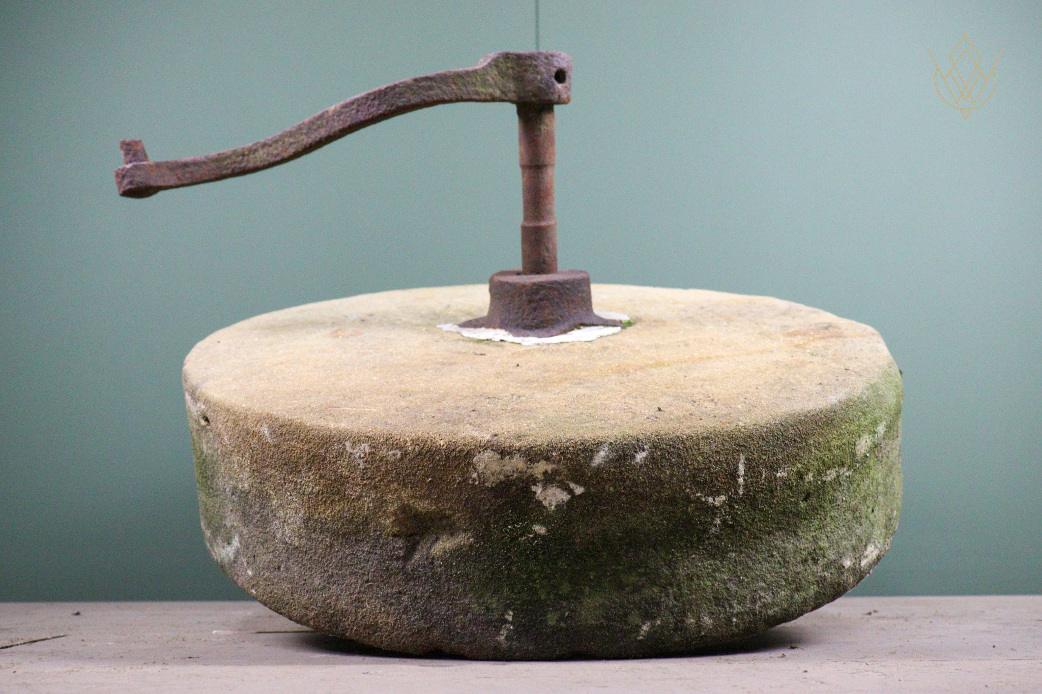 19th Century Millstone Wheel with Wrought Iron Handle - WM12523 - Image 5