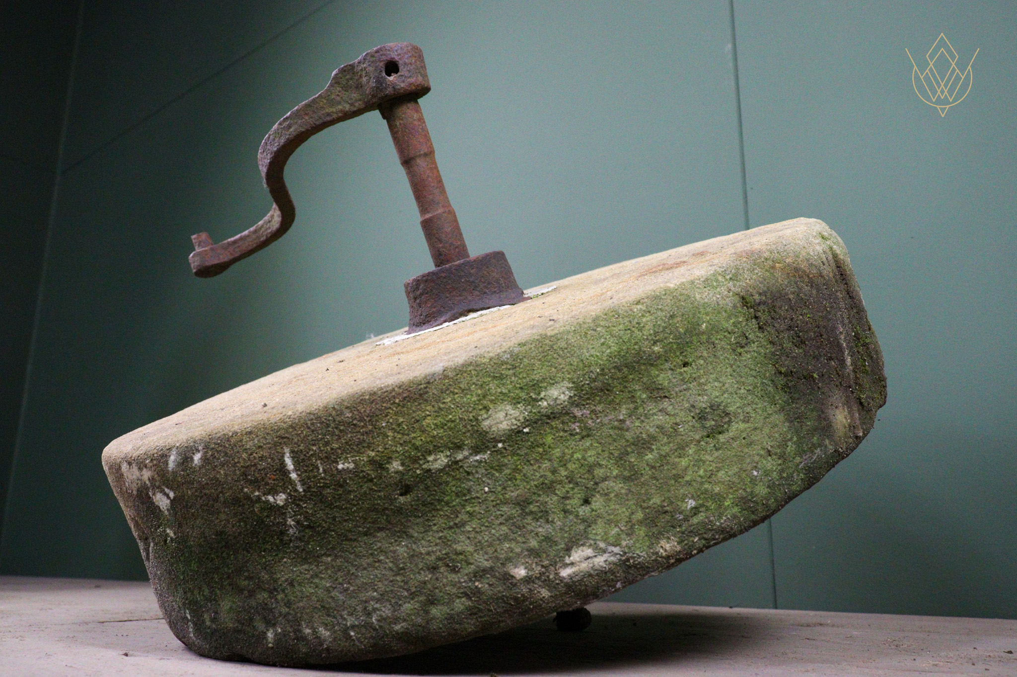 19th Century Millstone Wheel with Wrought Iron Handle - WM12523 - Image 4