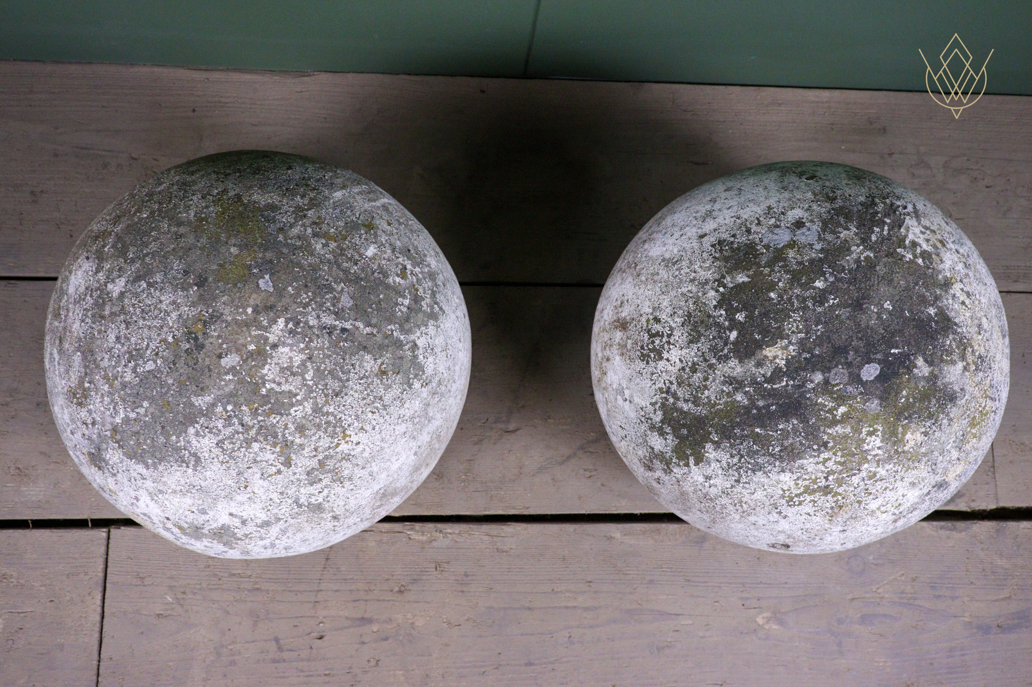 Pair of 19th Century 12" Sandstone Balls/Finials - WM12530 - Image 7