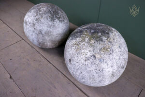 Pair of 19th Century 12" Sandstone Balls/Finials - WM12530