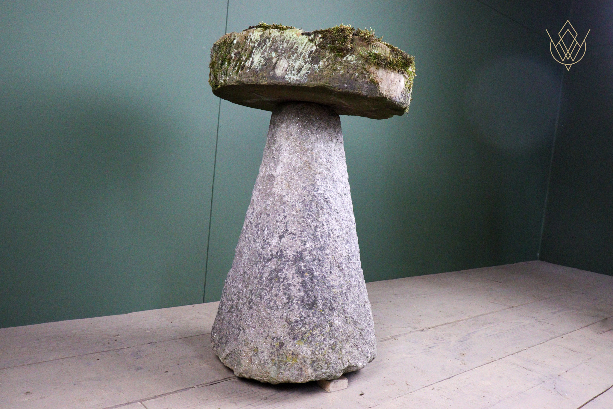 18th Century Stone Birdbath on Stone Pedestal - WM12532 - Image 2