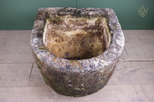 Large 19th Century Sandstone D Shaped Stone Pump Trough - WM12534