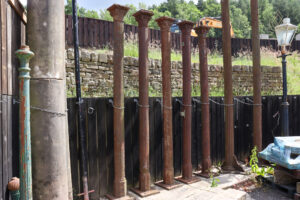 Set of 5 Ornate 19th Century Cast Iron Columns/Stanchions - WM12536