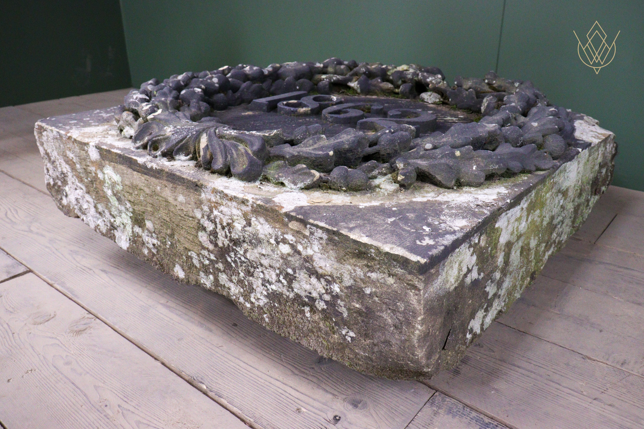 Extremely Ornate 19th Century Large Sandstone Date Stone - WM12542 - Image 7
