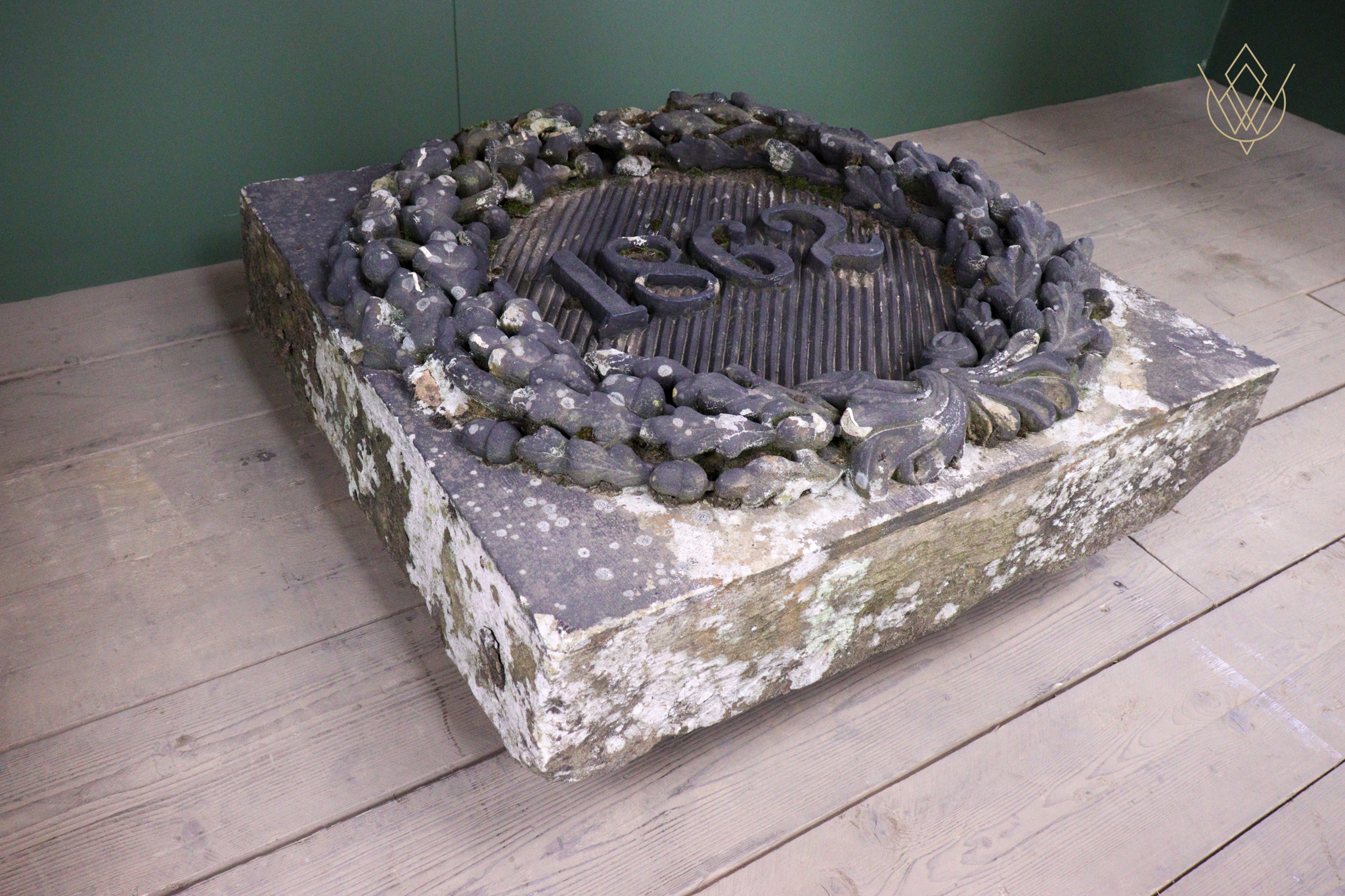 Extremely Ornate 19th Century Large Sandstone Date Stone - WM12542 - Image 3