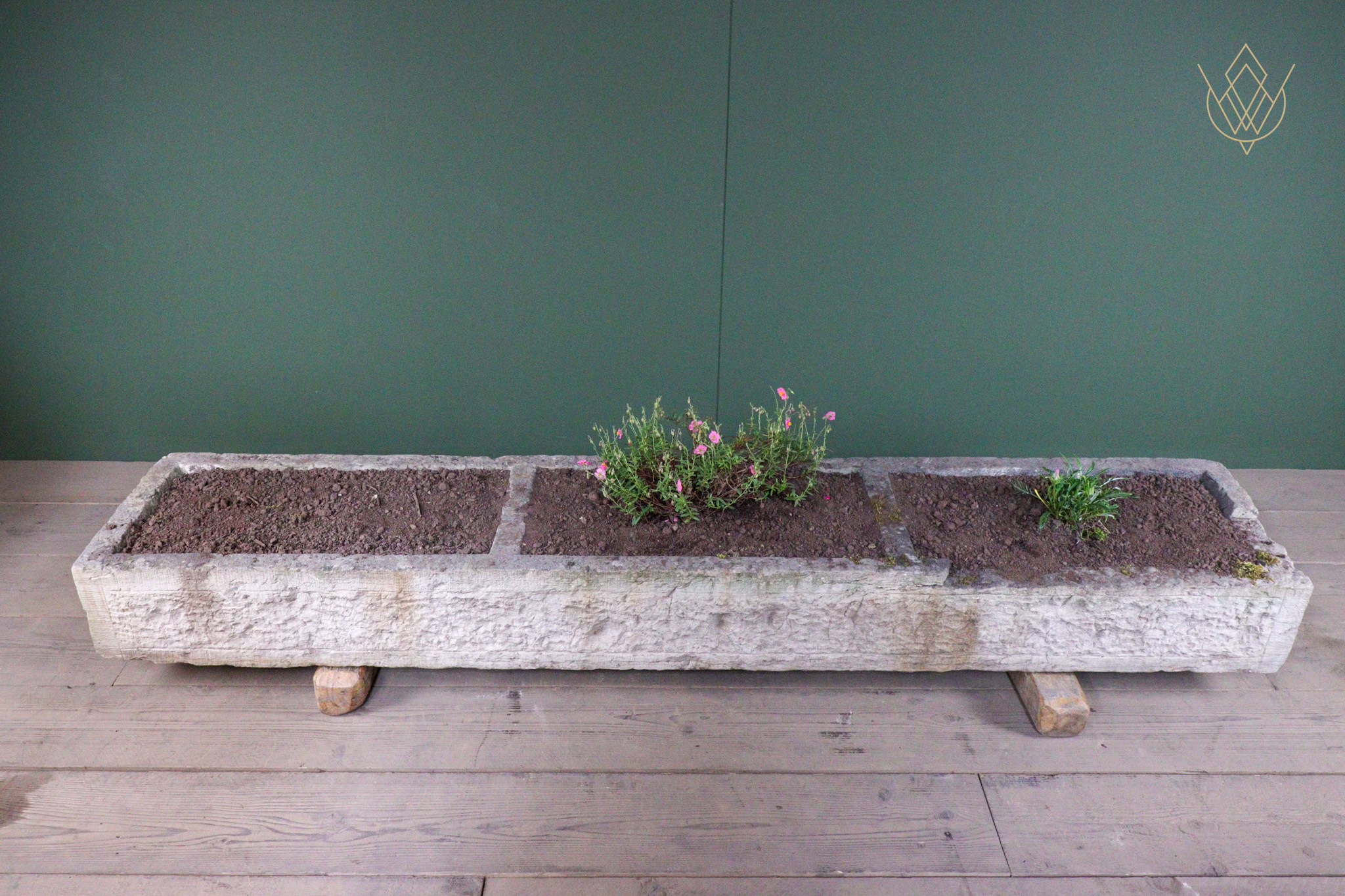 Large 18th Century Triple Section Sandstone Pig Trough/Stone Planter - WM12544 - Image 11