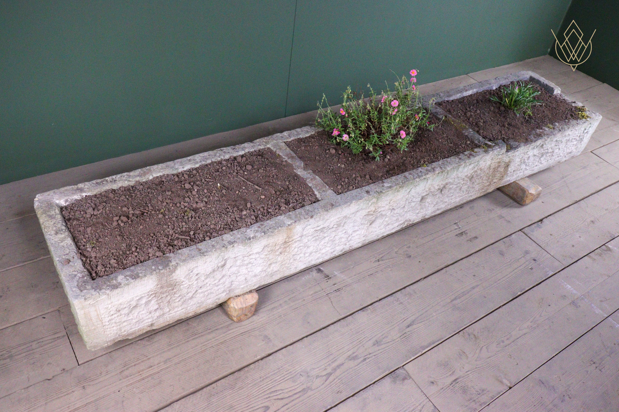 Large 18th Century Triple Section Sandstone Pig Trough/Stone Planter - WM12544 - Image 10
