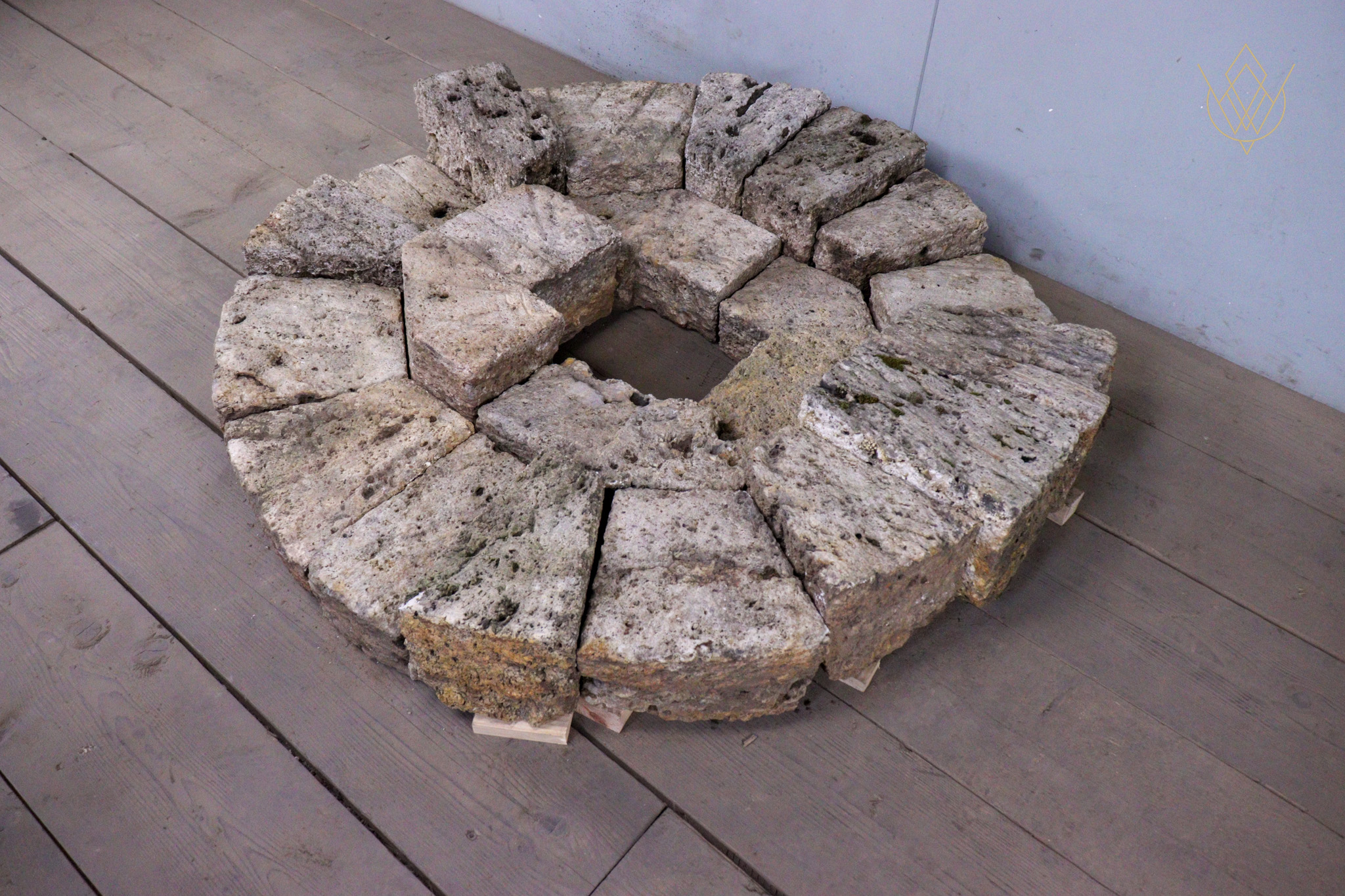 Large Segmented French Burr Stone Millstone/Mill Wheel - WM12496 - Image 11