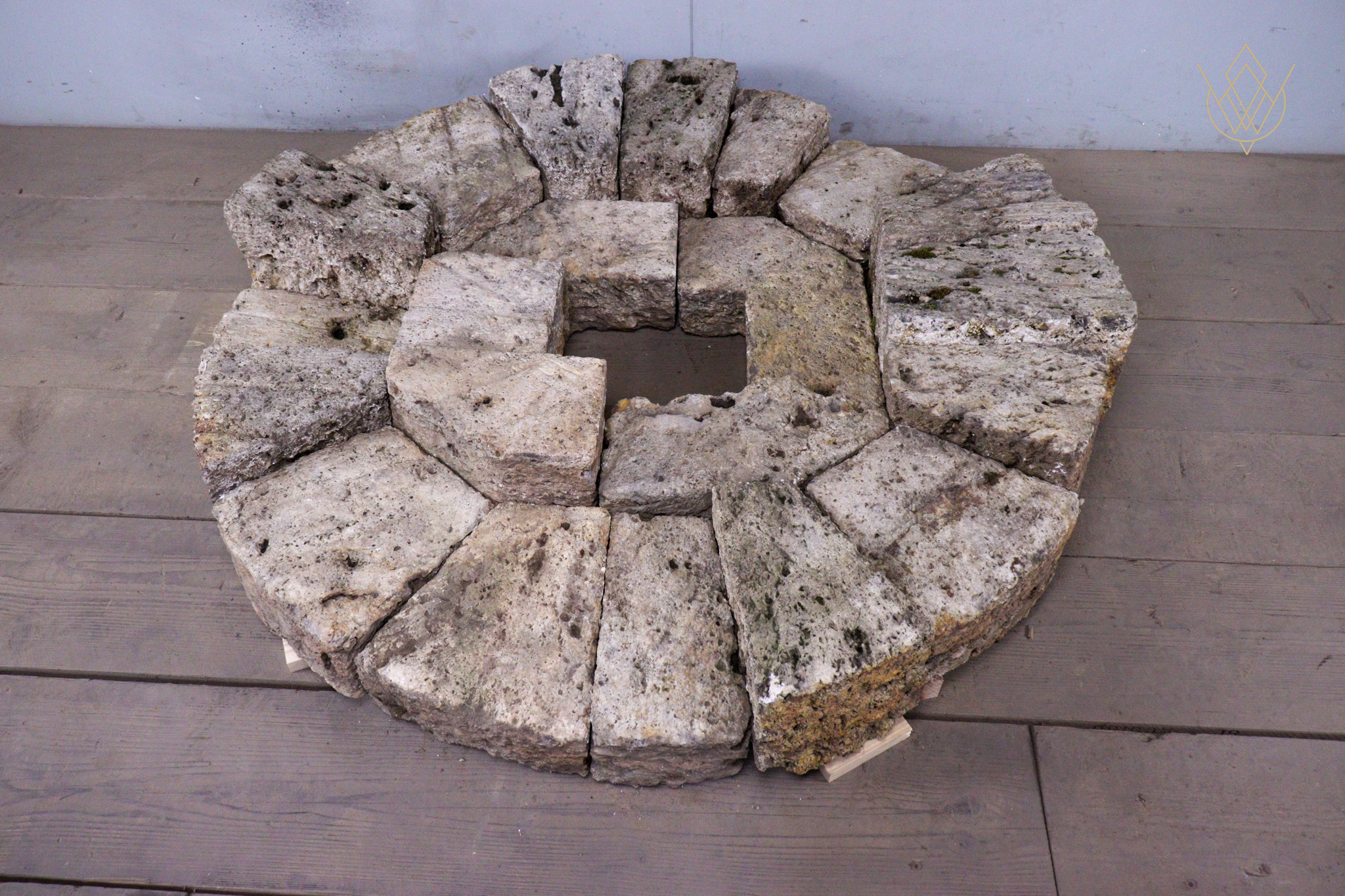 Large Segmented French Burr Stone Millstone/Mill Wheel - WM12496 - Image 10
