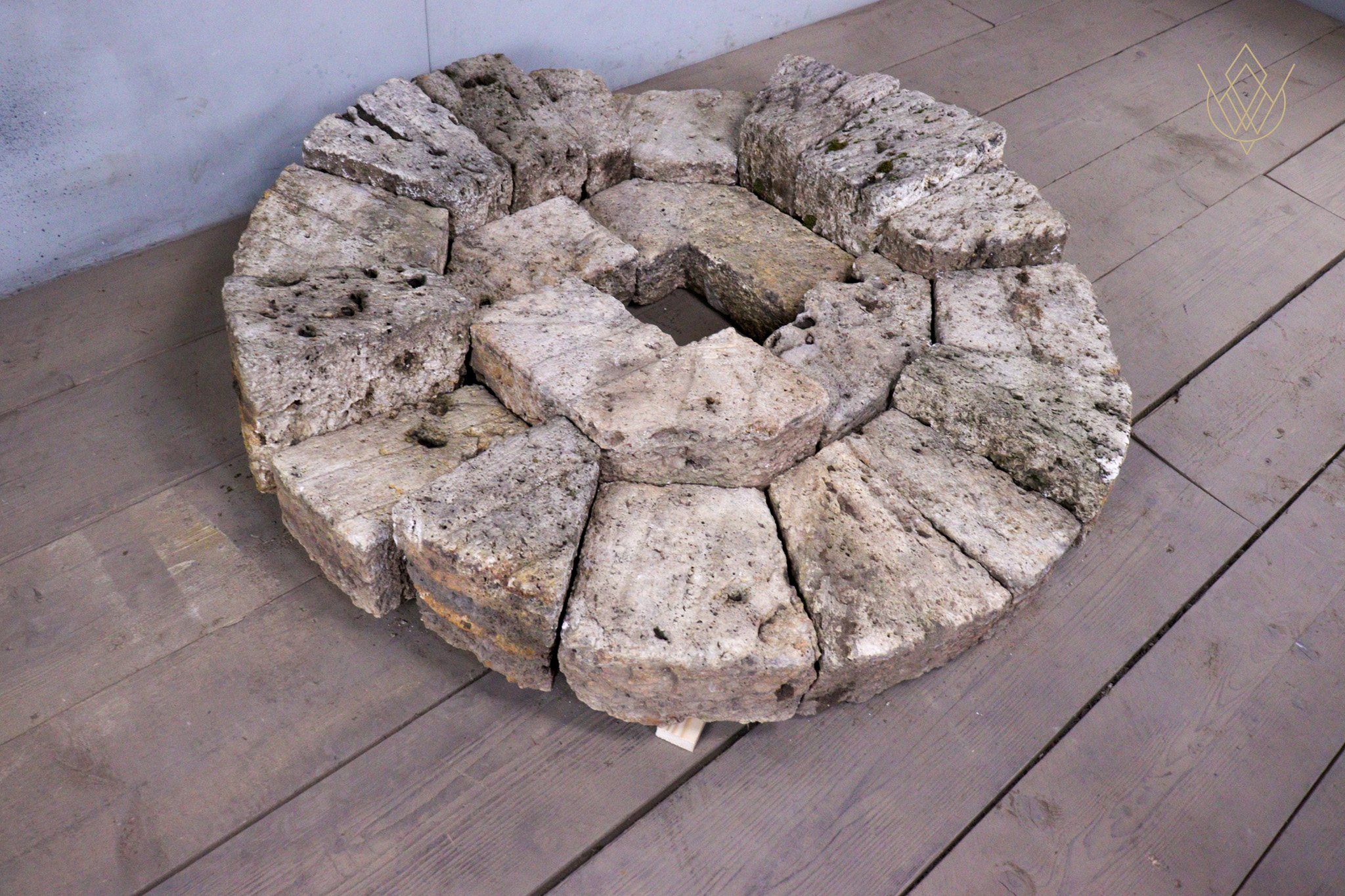 Large Segmented French Burr Stone Millstone/Mill Wheel - WM12496 - Image 9