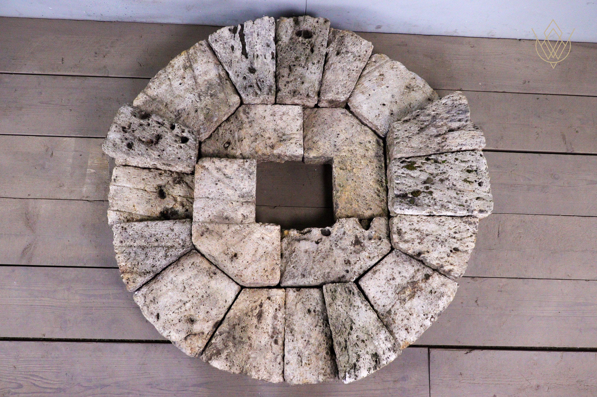 Large Segmented French Burr Stone Millstone/Mill Wheel - WM12496