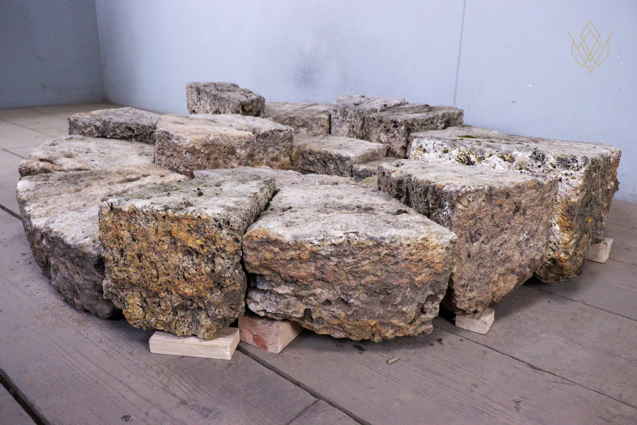 Large Segmented French Burr Stone Millstone/Mill Wheel - WM12496 - Image 8