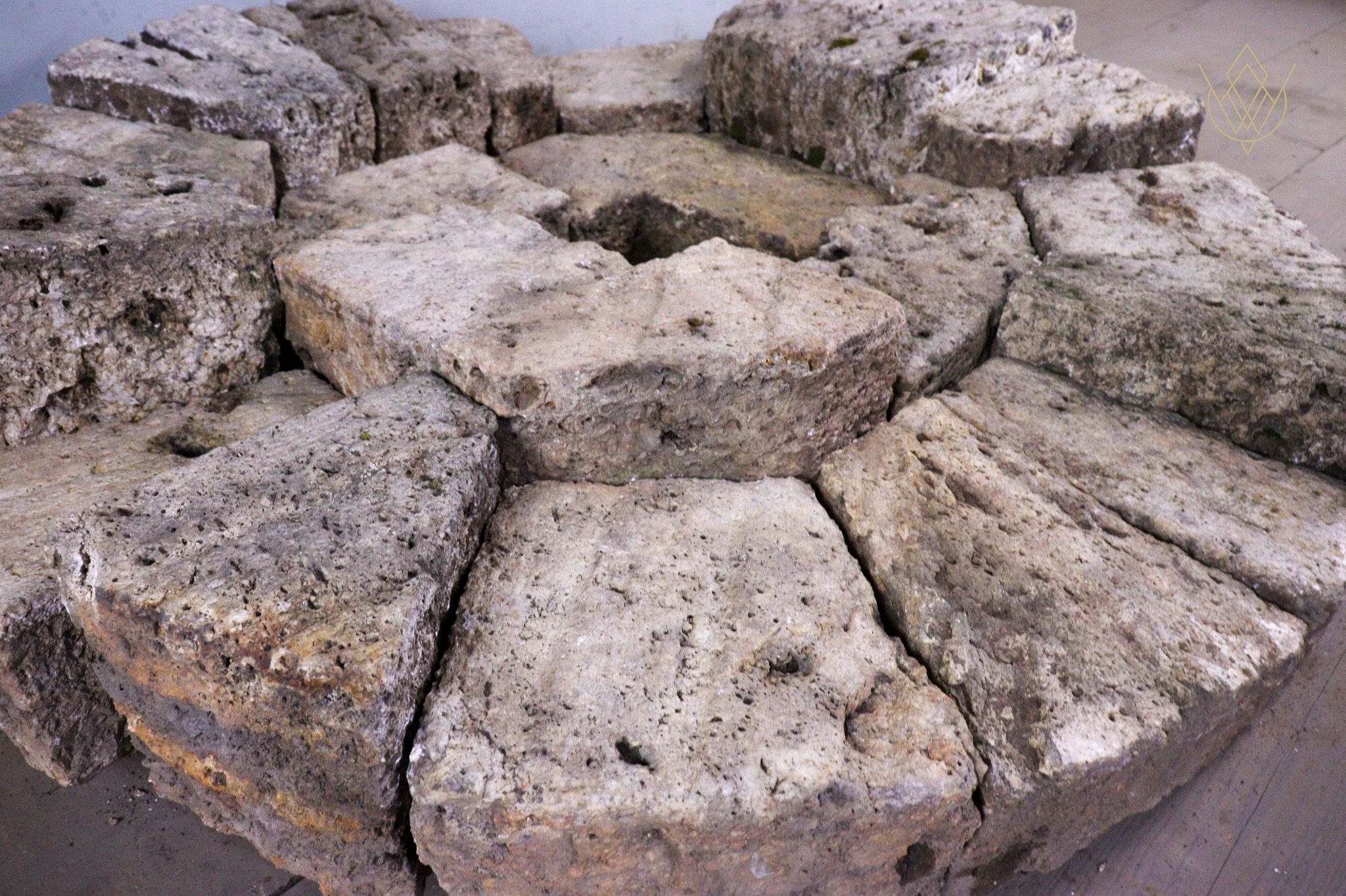 Large Segmented French Burr Stone Millstone/Mill Wheel - WM12496 - Image 6
