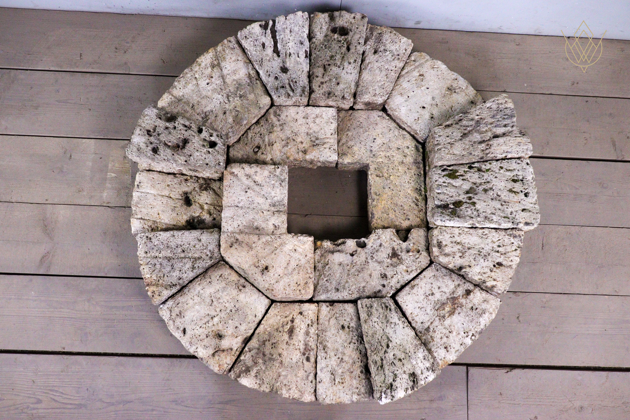 Large Segmented French Burr Stone Millstone/Mill Wheel - WM12496 - Image 5