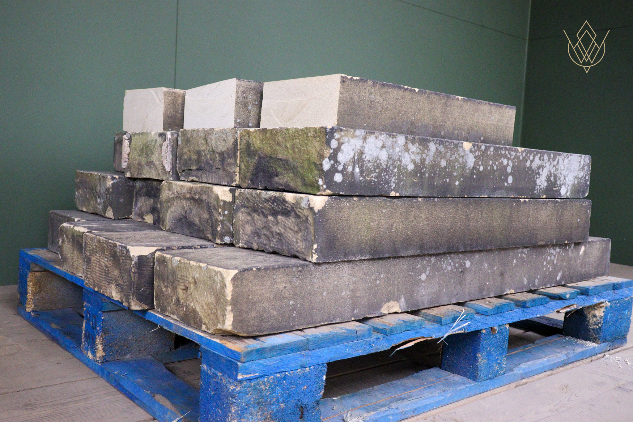 45ft - 9" x 4" Flat Victorian Sandstone Coping Stone - WM12551