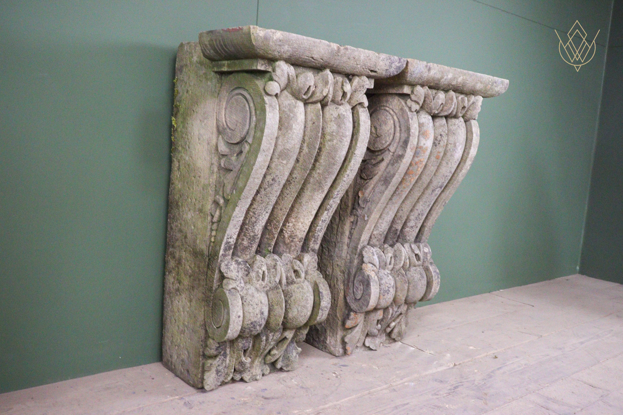 Large Pair of Ornate Victorian Carved Stone Sandstone Corbels - WM12566 - Image 11
