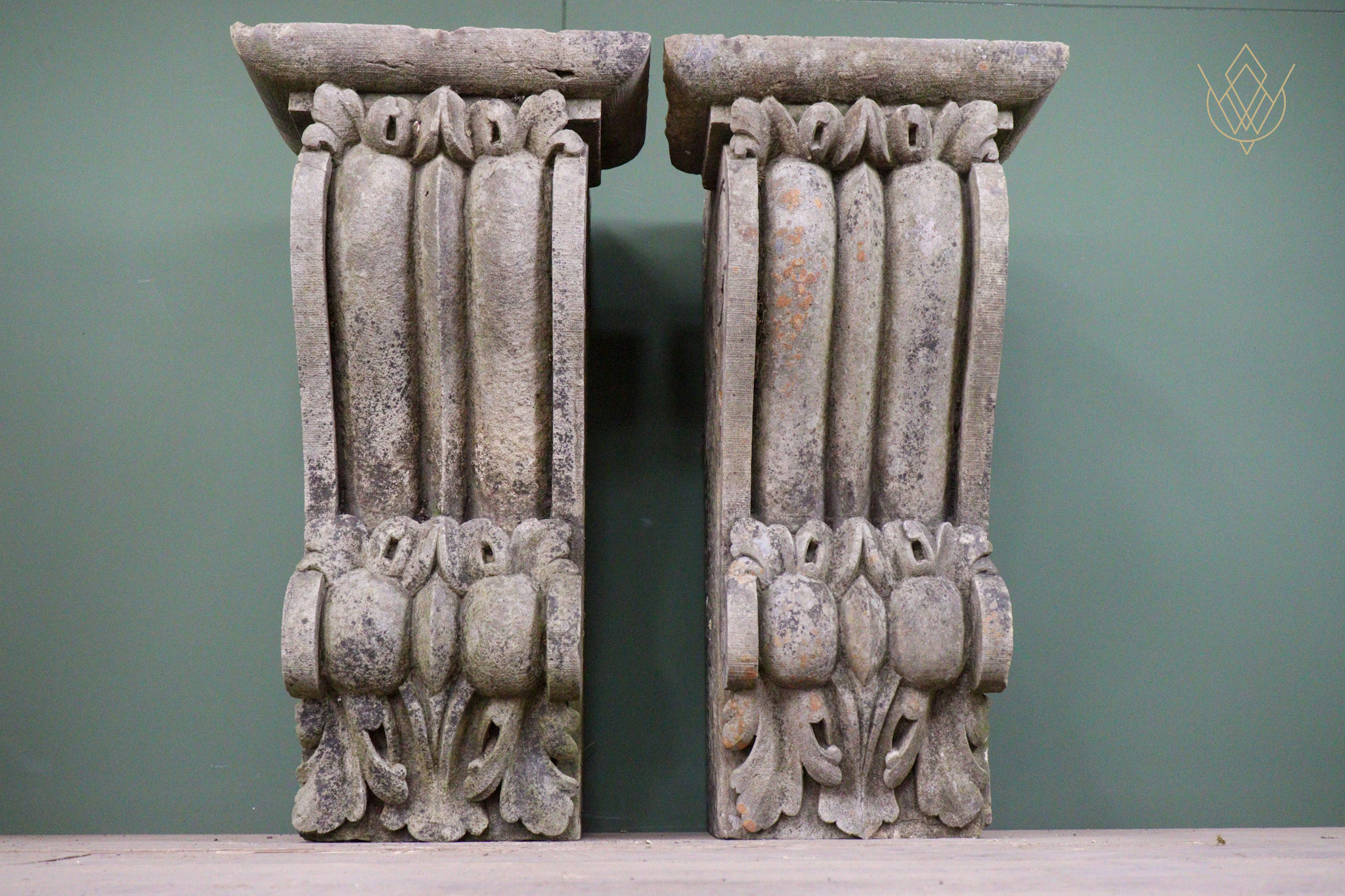 Large Pair of Ornate Victorian Carved Stone Sandstone Corbels - WM12566 - Image 9